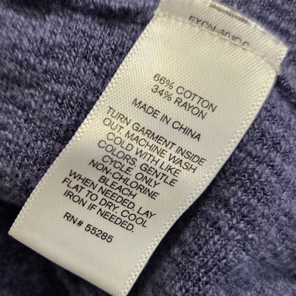 Express Women's Blue Cold Shoulder Cutout Pullover 3/4 Sleeve Tunic Top Sz M - Picture 7 of 8